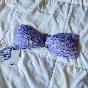NWT Bar III Crinkle Textured Lilac Bikini Top - XS
